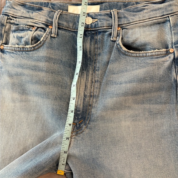 New MOTHER The Half-Pipe Ankle Fray Jeans in Blue size 28 - Picture 7 of 10